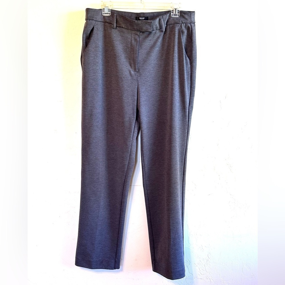 Simply Vera Wang Gray Career Minimalist Comfy Knit Trousers Dress Pants Sz 14